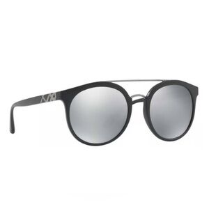 Burberry Polar Grey Mirror Silver round sunglasses for Men
